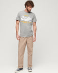 Superdry VL Duo Tee | Light Grey