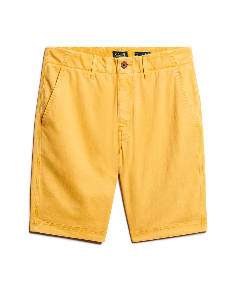 Yellow chino shorts cheap