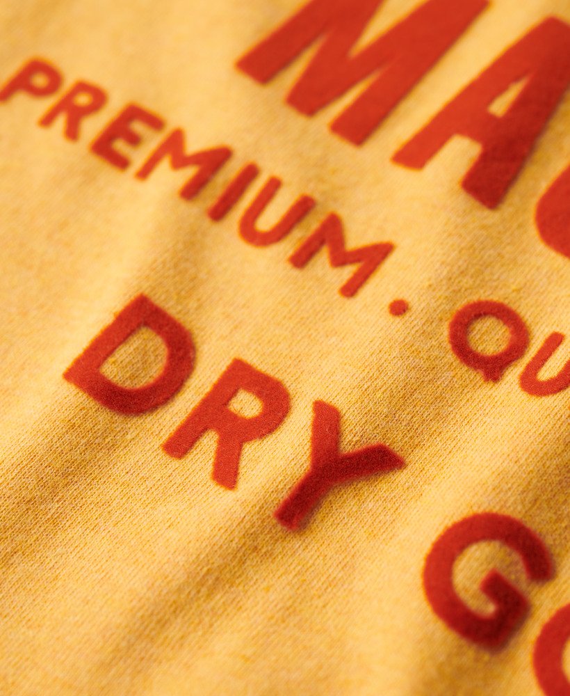 Superdry Workwear Flock T-Shirt | Yellow