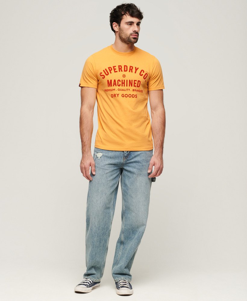 Superdry Workwear Flock T-Shirt | Yellow