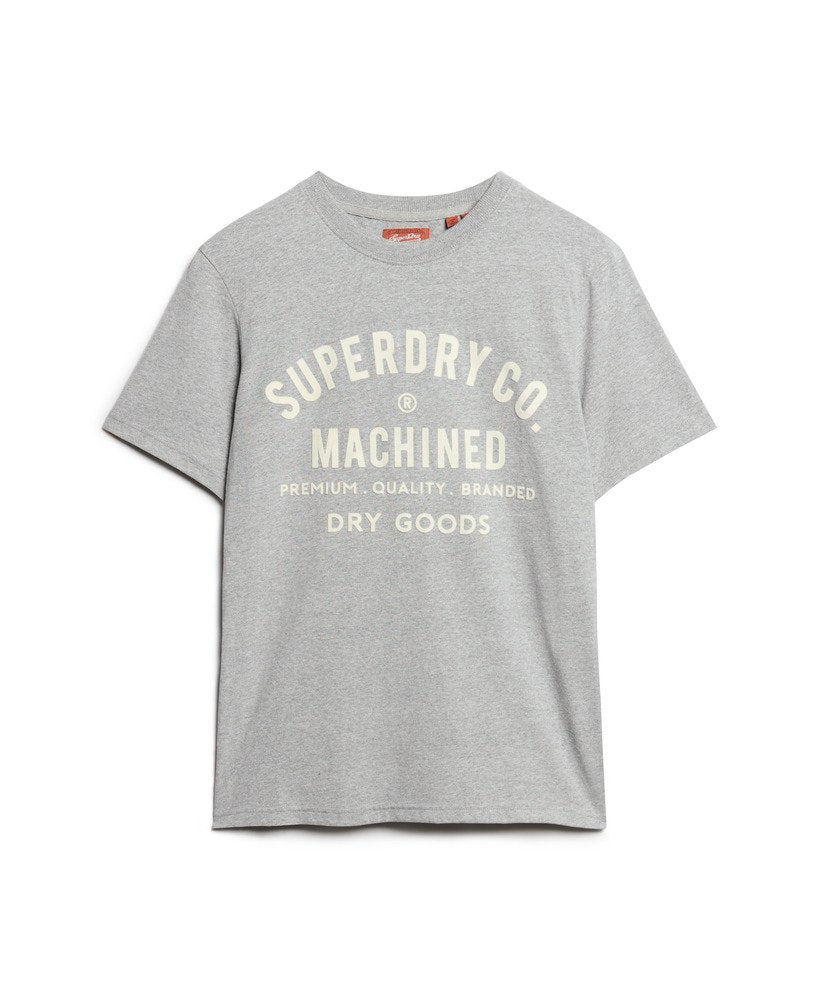 Superdry Workwear Flock T-Shirt | Ash Grey