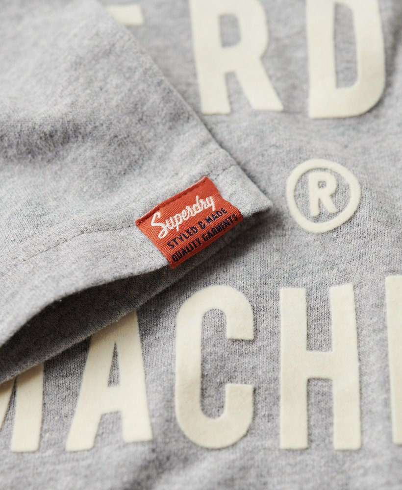 Superdry Workwear Flock T-Shirt | Ash Grey