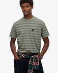 Superdry Stripe Pocket T-Shirt | Sage Green Stripe