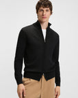 BOSS Illarione Zip Up Cardigan | Black