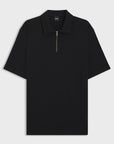 BOSS Paras Zip Up Polo | Black