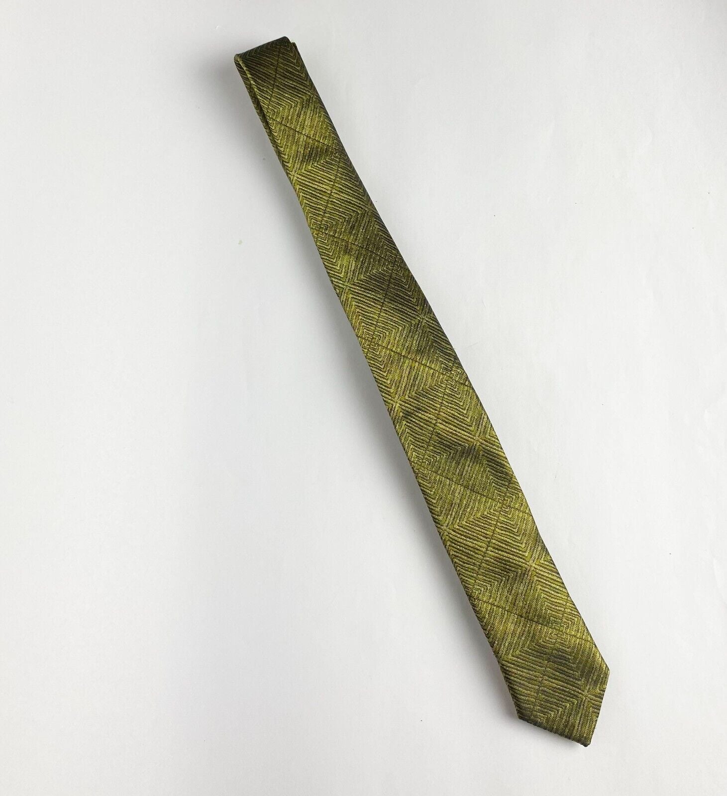 Ted Baker Silk Tie | 7cm Green Geo