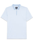 Guide London Zip Polo Shirt | Pastel Blue Zig Zag