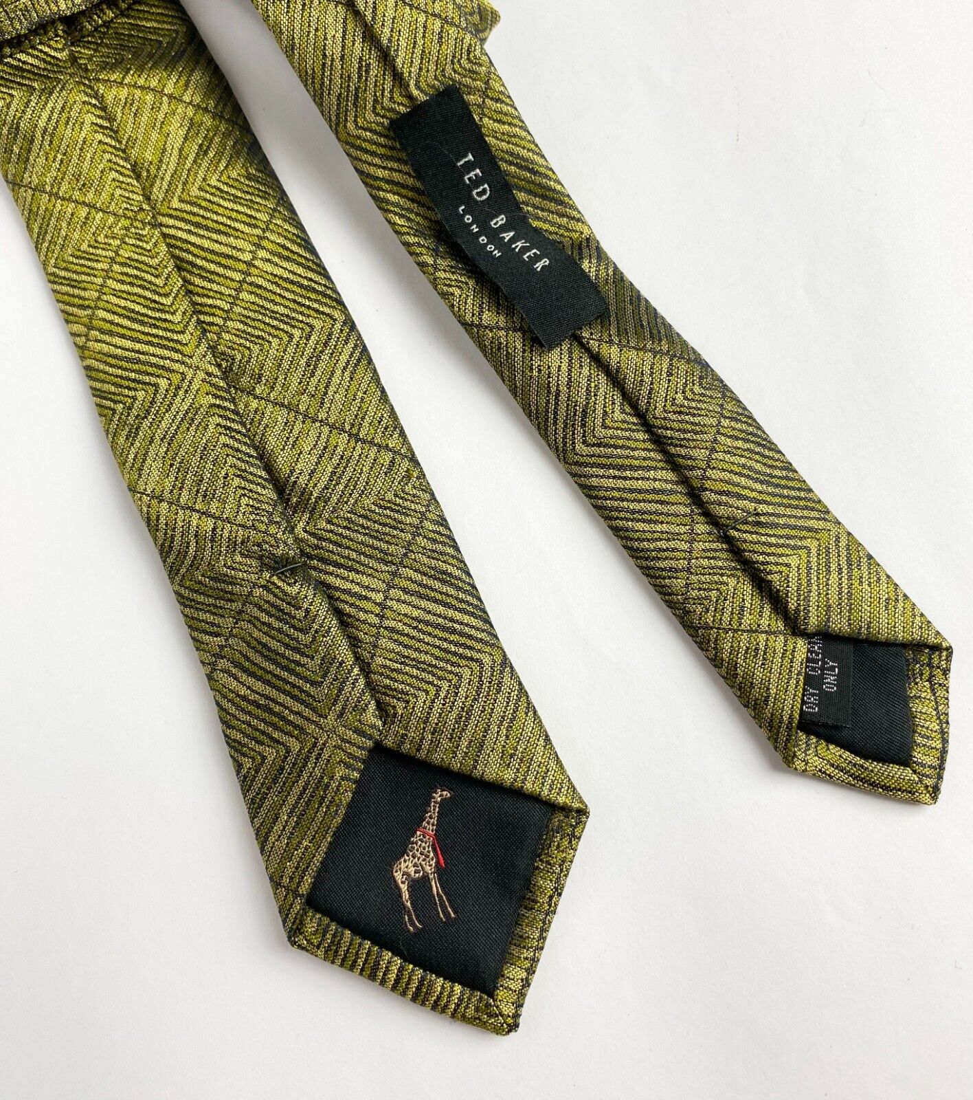 Ted Baker Silk Tie | 7cm Green Geo