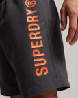 Superdry Core Sport 17 Inch Recycled Swim Shorts | Charcoal
