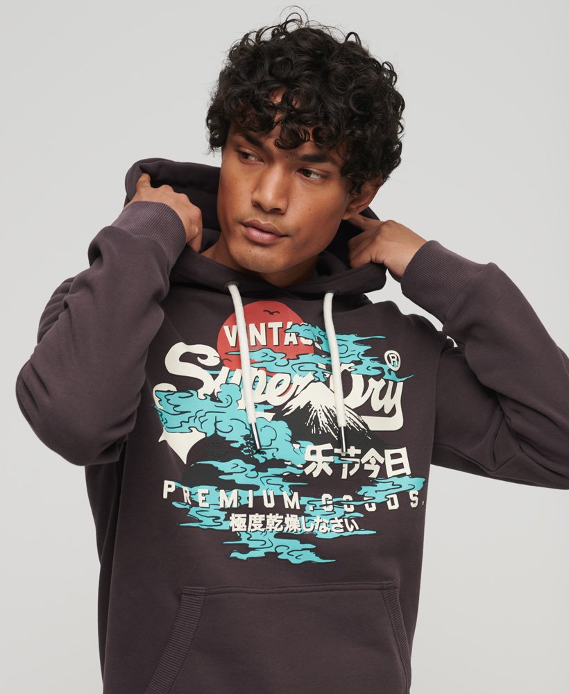 Superdry Japanese Graphic Hoodie | Winter Berry