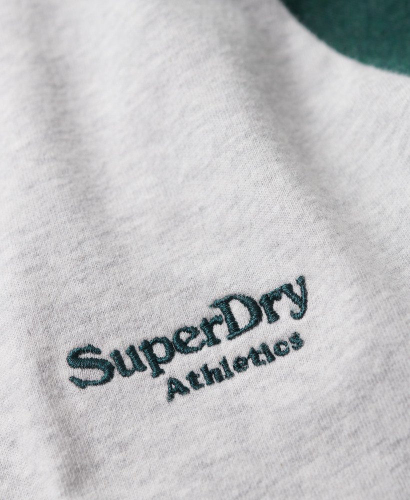 Superdry Essential Baseball Long Sleeve Top | Glacier Grey/Green
