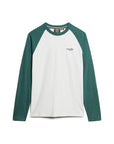 Superdry Essential Baseball Long Sleeve Top | Glacier Grey/Green