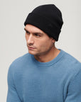 Superdry Knitted Logo Beanie | Black