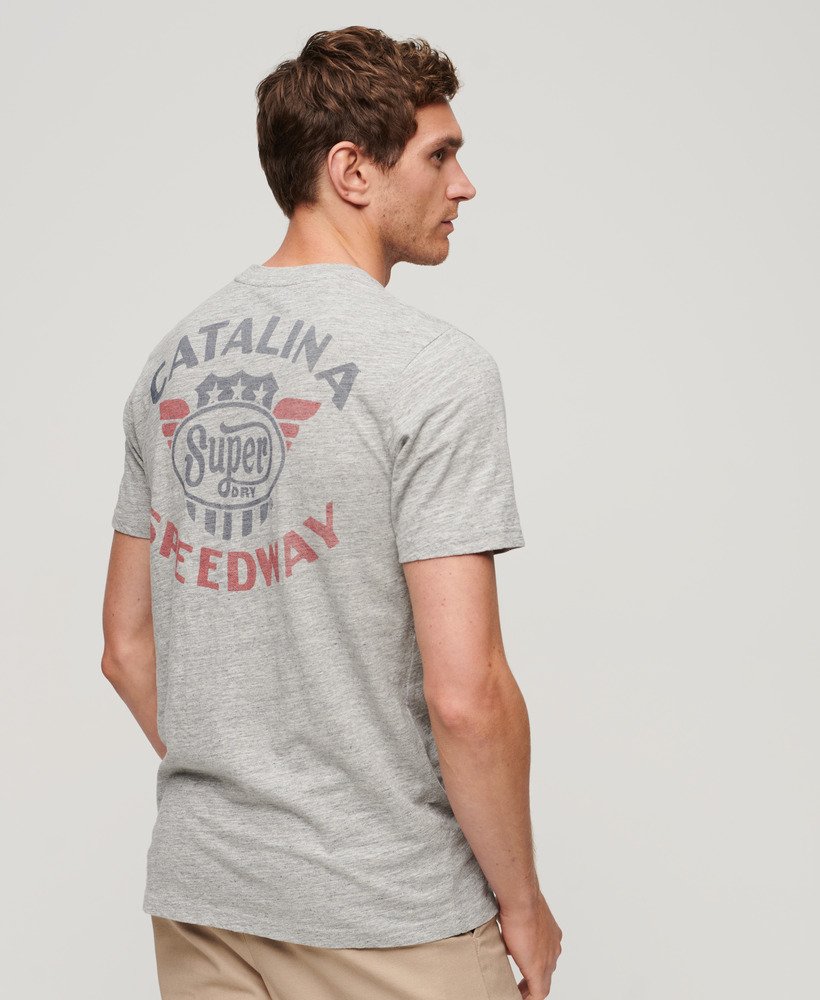 Superdry Vintage Americana Graphic T-Shirt | Athletic Grey Marle