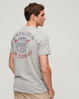 Superdry Vintage Americana Graphic T-Shirt | Athletic Grey Marle
