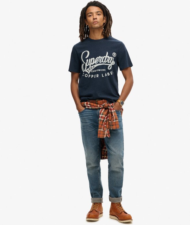 Superdry Copper Workwear T-Shirt | Surplus Black/Blue