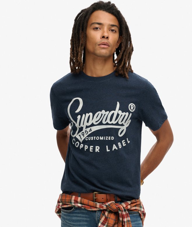 Superdry Copper Workwear T-Shirt | Surplus Black/Blue