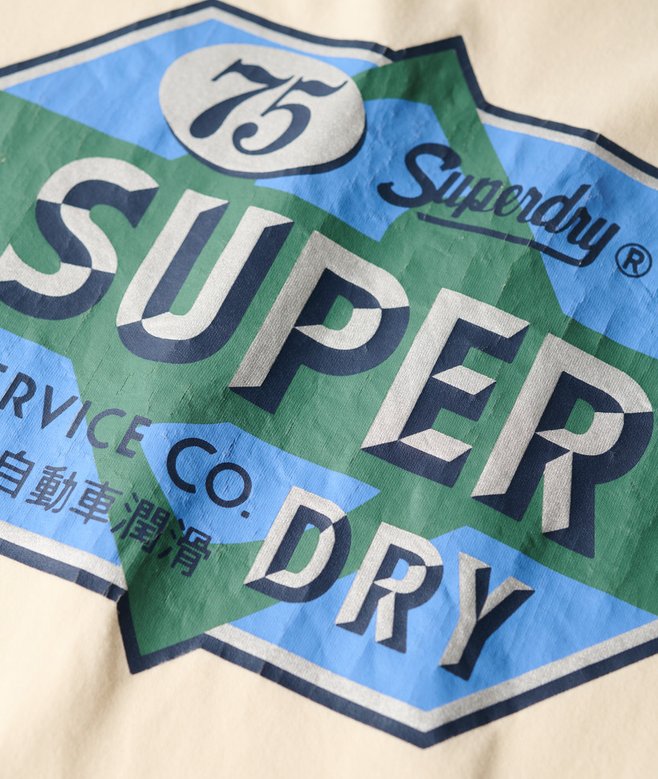 Superdry Gasoline Graphic T-Shirt | Rice White