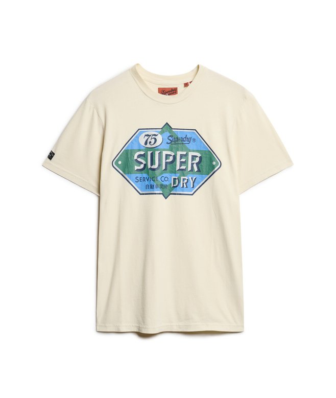 Superdry Gasoline Graphic T-Shirt | Rice White