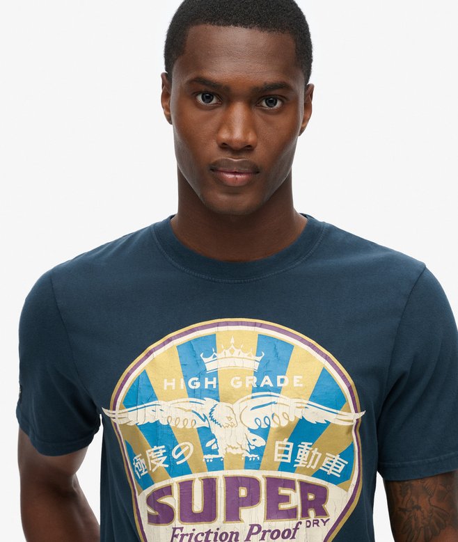 Superdry Gasoline Graphic T-Shirt | Eclipse Navy