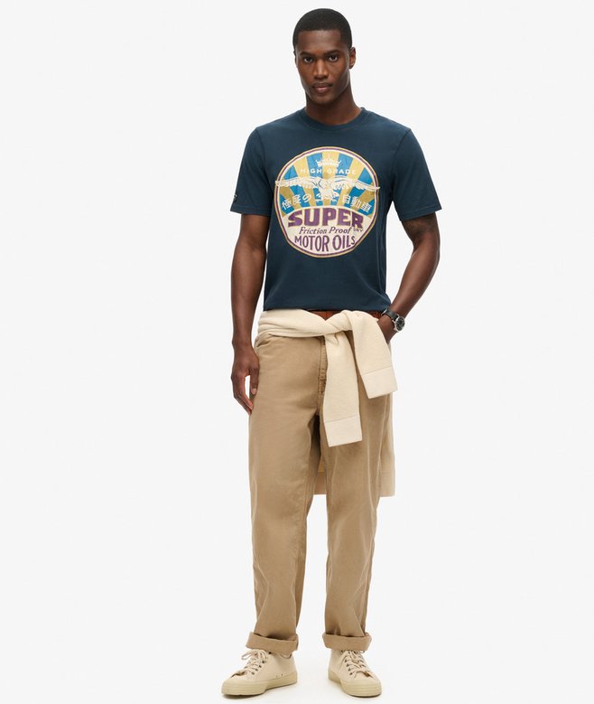 Superdry Gasoline Graphic T-Shirt | Eclipse Navy