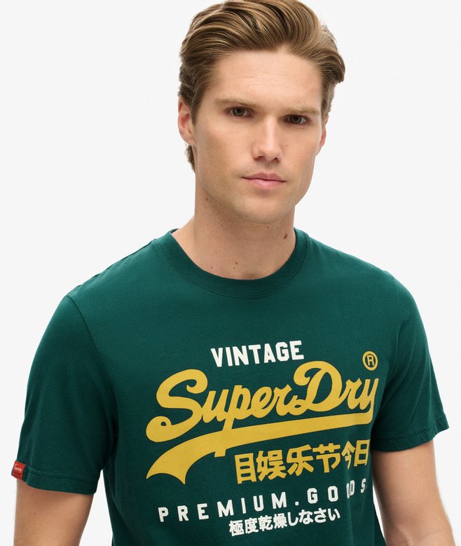 Superdry Duo Vintage Logo T-Shirt | Dark Pine Green