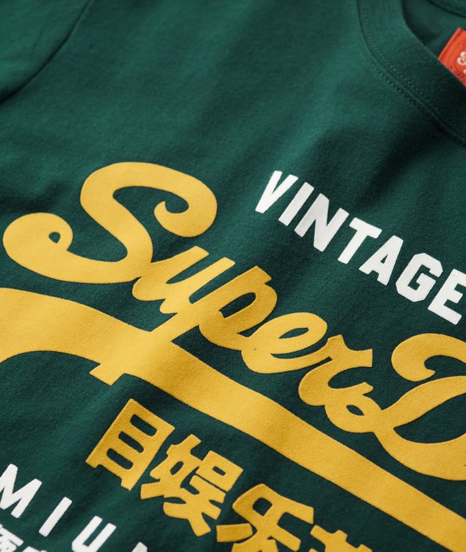 Superdry Duo Vintage Logo T-Shirt | Dark Pine Green