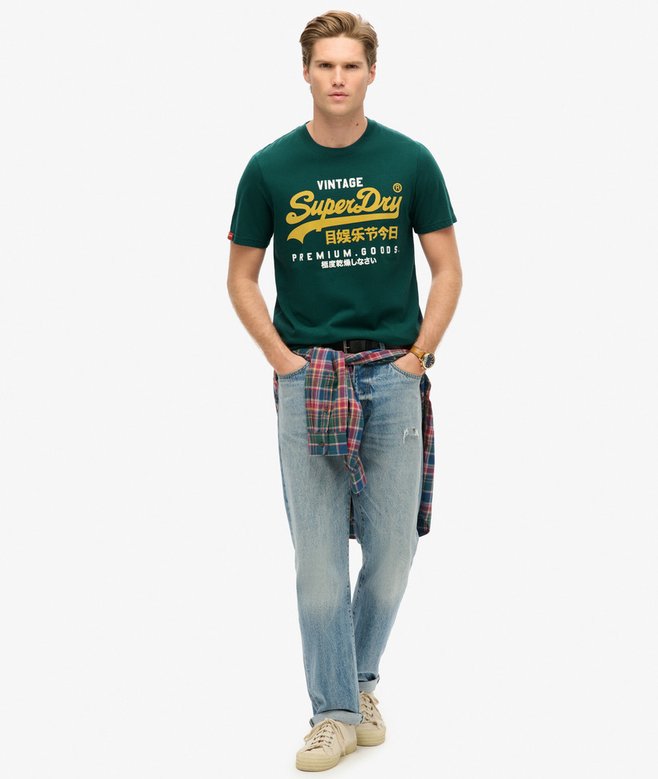 Superdry Duo Vintage Logo T-Shirt | Dark Pine Green