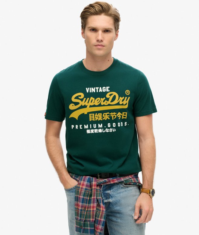 Superdry Duo Vintage Logo T-Shirt | Dark Pine Green