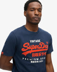 Superdry Duo Vintage Logo T-Shirt | Richest Navy