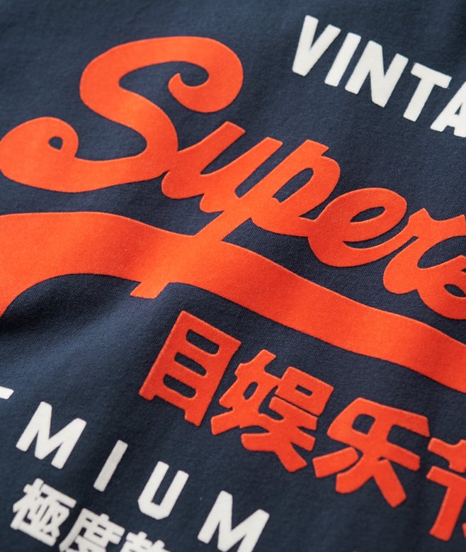 Superdry Duo Vintage Logo T-Shirt | Richest Navy