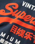 Superdry Duo Vintage Logo T-Shirt | Richest Navy