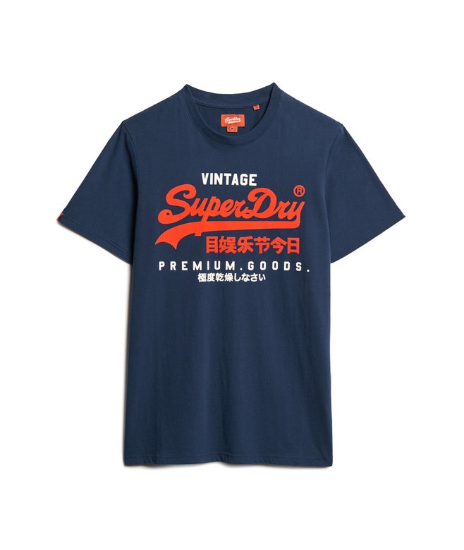 Superdry Duo Vintage Logo T-Shirt | Richest Navy