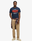 Superdry Duo Vintage Logo T-Shirt | Richest Navy