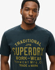 Superdry Machined Goods Workwear T-Shirt | Eclipse Navy