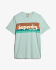 Superdry Terrain Logo Stripe Relaxed T-Shirt | Harbour Blue Slub