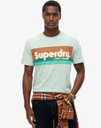 Superdry Terrain Logo Stripe Relaxed T-Shirt | Harbour Blue Slub