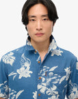 Superdry Vintage Hibiscus Short Sleeve Shirt | Washed Indigo