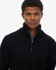 Superdry Jacob Half Zip Knit Jumper | Navy