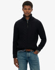 Superdry Jacob Half Zip Knit Jumper | Navy