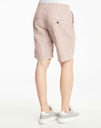 Gaudi Striped Linen Shorts | Red