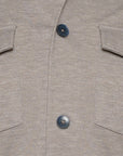 R2 Amsterdam Textured Knit Stretch Overshirt | Taupe