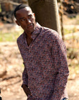 R2 Amsterdam Long Sleeve Shirt | 3D Tri Bordeaux