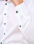 R2 Amsterdam Shirt | Contrast Button White