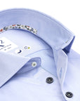 R2 Amsterdam Shirt | Contrast Button Sky