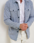 R2 Amsterdam Stretch Overshirt | Sky