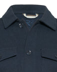 R2 Amsterdam Knit Stretch Overshirt | Navy