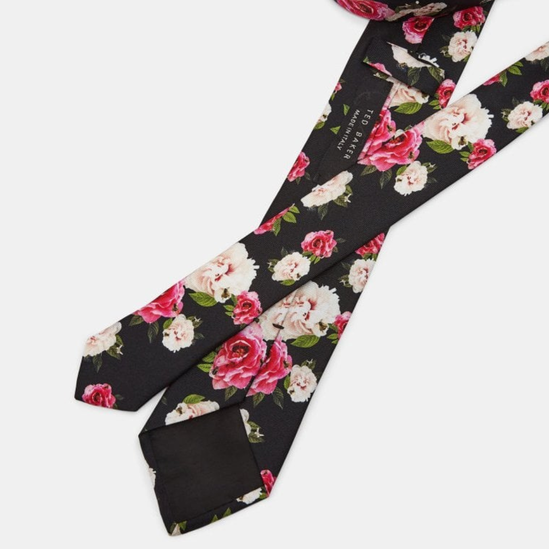 Ted Baker Silk Tie | 7cm Floral Roses