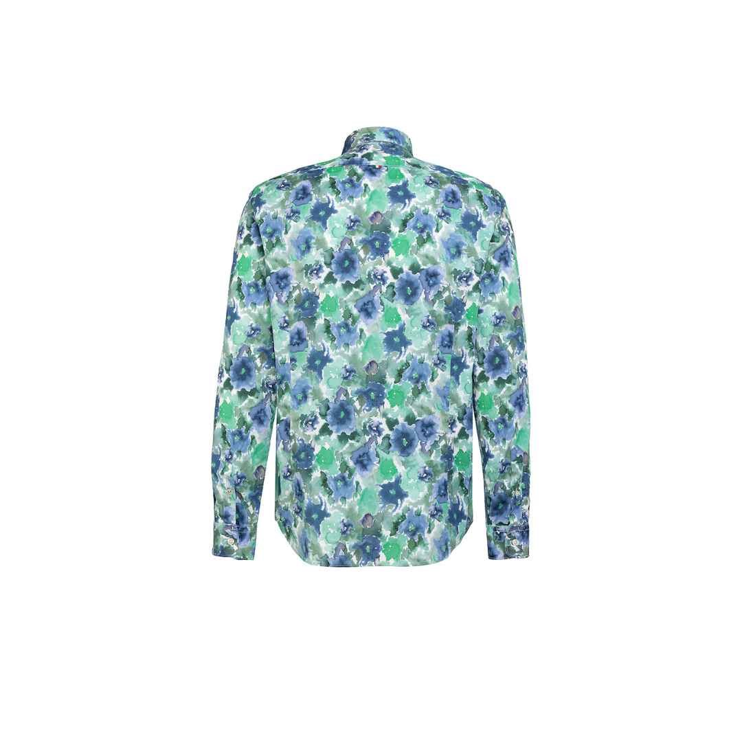 Fil Noir Abstract Watercolour Shirt | Green