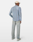 Scotch & Soda Crinkle Stripe Shirt | Blue